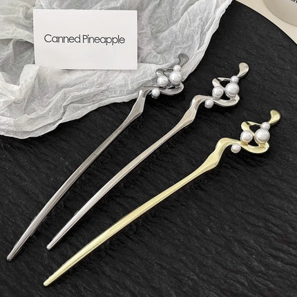 New Metal Hairpins Luxury  Women Hair Clip Pins Red Flower Hair Stick Hairstyle Design Tool Hair Accessories Gifts