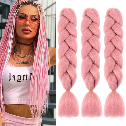 24 inch 100 gram 1 piece per package synthetic braid high quality synthetic braiding crocheting hair