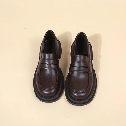 New Japanese Style College Student Cosplay Lolita Shoes for Women/Girls Fashion Black/Coffee Uniform Platform Shoes 2025