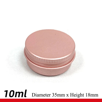 10/20/50/100pcs 5ml 10ml Matte Rose Gold Jar 30ml Cream Pink Aluminum Case 50ml 60ml Lip Balm Pot Cosmetic Container 150ml 4201