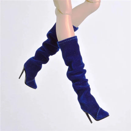 30cm Doll Shoes Accessories Senior Sense Fashion Trend Wrinkle Boots Winter Leather Boots For 1/6 FR Babi Supermodel Doll