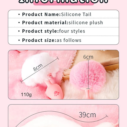 Runyu Cat Paw Anal Plug Sexy Adult Fetish Butt Plug Sexy Gadgets Penetration Anal Toy with Hairball Fox Tail But Pluk Sex Toys