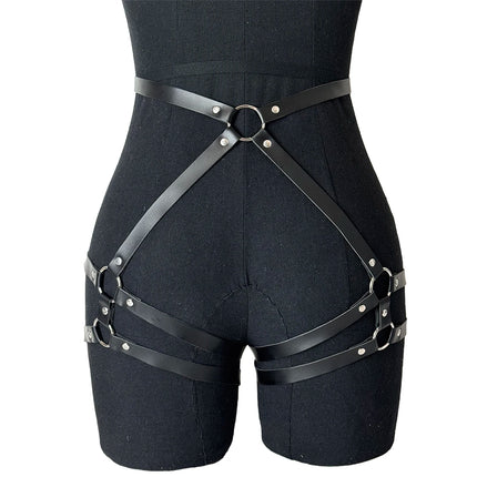 Bondage Thigh Harness Fetish Erotic Rave Clothing for Women BDSM Sexy Leg Harness Belt Gothic Leather Lingerie Thigh Garter