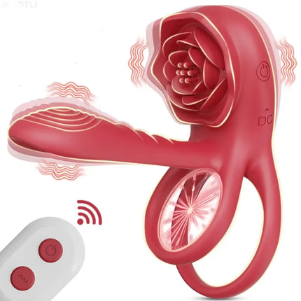 Powerful Penis Ring Vibrator Remote Control Cock Ring Delayed Ejaculation G-spot Clitoral Stimulator Adults Sex Toys for Men