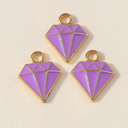 10pcs 11x14mm Cute Enamel Triangle Shape Charms Pendants for Jewelry Making Drop Earrings Necklace Bracelets DIY Crafts Supplies