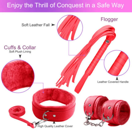 10Pcs Restraints Set Leather BDSM Kit Body Harness Cuffs Bondage Straps  Handcuffs Games Adult Sex Toys for Couple