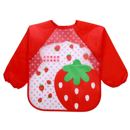 Kids Eating Breastplate Kid Baby Bavoir Clothing Waterproof EVA Full Sleeve Bibs Children Apron Long Sleeve Feeding Smock Bibs