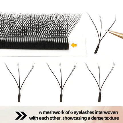 MENGLUKE W Shaped Bloom 2D 3D 4D 5D 6D 7D 8D Automatic Flowering Premade Fans Eyelash Extensions Natural yy Individual Lashes