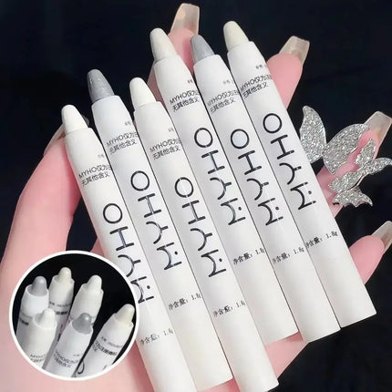 Glitter Highlighter Pen Pearlescent Lying Silkworm Pencils 1Pc Waterproof Long-lasting Brightening Eyes Stick Silver Eye Make Up