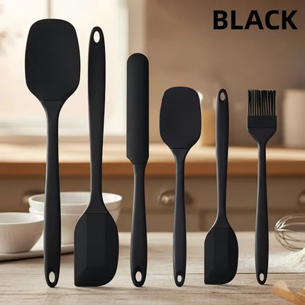 6 Pieces Silicone Spatula Set Food Grade split type Heat Resistant Spatulas Turner for Cooking Baking Mixing Baking Tools