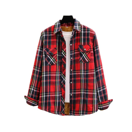 Thickened Fleece Winter Shirt Jacket for Women Casual Style Plus Size Slimming Design Versatile Autumn Winter Collection