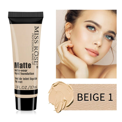 Matte Liquid Foundation Concealer BB Cream Silky Moisturizing Long-wearing Face Contouring Brighten Skin Tone Makeup Waterproof