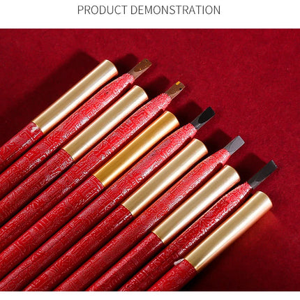 Long Lasting Waterproof  Eyebrow Pencils Peel Off  Red Lip Pencil Set For Microblading Permanent Makeup Pen Eye Liner Gel Pen
