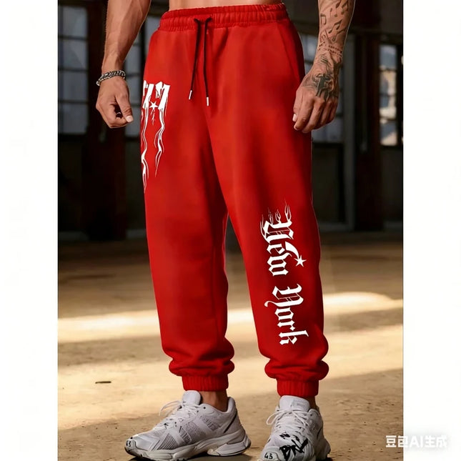 Men'S Versatile Solid Color Drawstring Loose Casual Sports Pants，Spring And Autumn Men'S Outdoor Home Casual Trousers