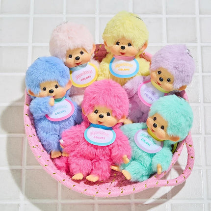 Monchhichi Keychain Cartoon Backpack Hanging Charms Cute Monchichi Doll Pendant Birthday Party Gifts 몬치치 키링