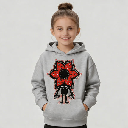 Eddie Munson Demogorgon Hoodie for Kids Cannibal Flower Print Cotton Sweatshirt for Boys and Girls Perfect for Cosplay