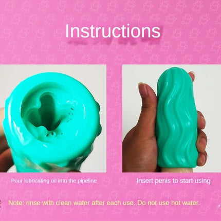 Male Masturbator Cup Manual Silicone Portable Sucking Airplane Cup Soft Vagina Blowjob Pocket Pussy Masturbation Sex Toy For Men