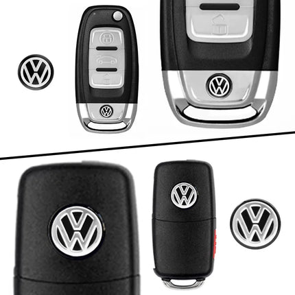 11mm 14mm Car Logo Key Epoxy Sticker Remote Key Badges Emblem Auto Accessory For Volkswagen Lamando Magotan Golf Polo MK6 Passat