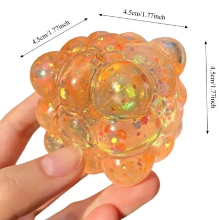 Squishy Shining Brightly Cube Maltose Squeeze Toy Stress Relief Squishy Slow Rise Squishy Sensory Colored Stress Ball Party Gift