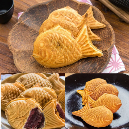 Kitchen Japanese Fish Shaped Waffle Cake Maker Pan Taiyaki 2/4 Pan Fry Pan Waffle Molds Cake Bake Dessert Cooking for Home DIY