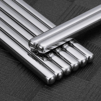 5 Pairs 304 Stainless Steel Chopsticks Reusable Non Slip Chopsticks Dishwasher Safe