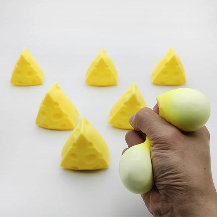 & Cheese Squishy Toy Simulation Cheese Squeeze Toy Soft Cute Decompressing Pinching Cheese Sticky Slow Rebound for Adults Toy
