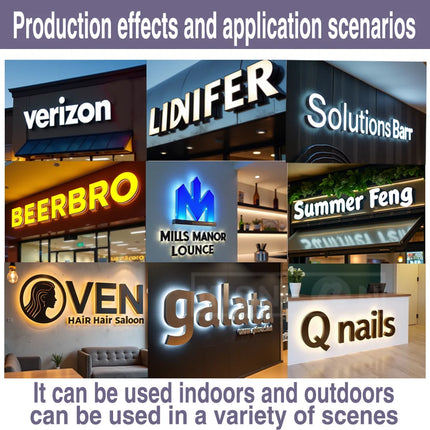 Custom Business Sign 3d Logo Led Light Business Label Advertising Shop  Signs Luminous Acrylic Signboard