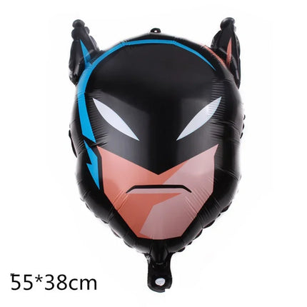 6pcs Cartoon Batman Superhero Baby Shower Boy Balloons Set Number Foil Balloons Children's Birthday Party Balloons Supplies