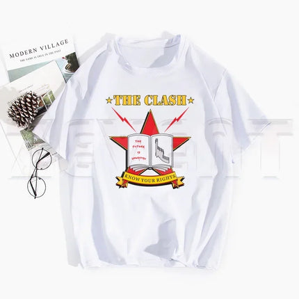 London Calling The Clash Album Ulzzang T Shirts Spring Tops Tees Men Women Short Sleeve Casual T Shirt