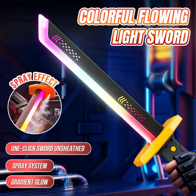 Spark Pull Sword Lightsaber Children's Lightsaber Toy with Sound Light Spray Sound Toy Boy's Birthday Holiday Gifts