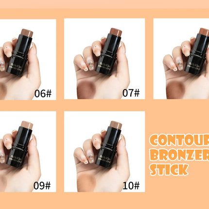 Face Brown Bronzer Contour Stick Face Foundation Makeup Pen Lasting Smooth Contour Shadow Blusher Highlight Concealer Cosmetics