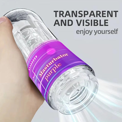 Transparent Vagina Adult Endurance Exercise Adult Supplies Vacuum Pocket Cup Male Masturbator Cup Soft Pussy Sex Toys for Men