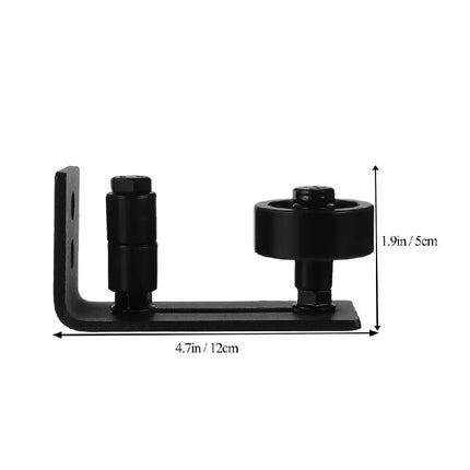 8-in-1 Barn Door Hardware Kit, Anti-Sway Floor Guide and Top Mount Track, Sliding Door Accessories with Floor Guide