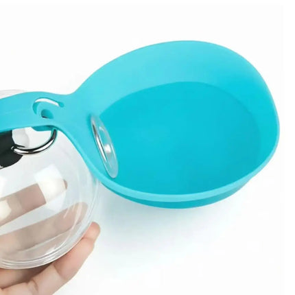 285ml Pet Drinking Silicone Bowl with Lanyard Removable Dog Feeding Bottle Leak-Proof Travel Bowl for Dogs on the Go