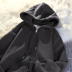 L / Dark gray fleece-lined