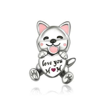 Hot Sale 925 Sterling Silver Puppy Beads & Teddy & Golden Retriever Dangle Charm Fits Bracelet Beloved Pet Pendant Gifts