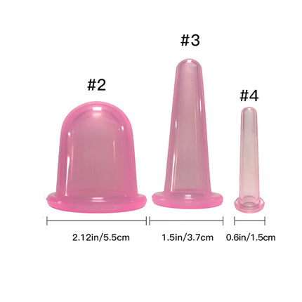 Silicone Vacuum Cupping Massage Jars Anti Cellulite Massage Facial Suction Cups Face Neck Lift Skin Scraping Guasha Anti Wrinkle