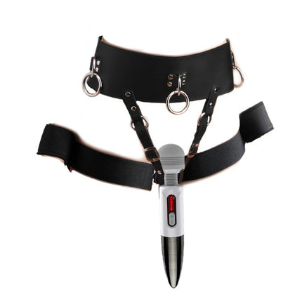Thierrry Forced Orgasm Restraint Kit Chastity Briefs  Wtrap Device AV Vibrator Masturbation Belt Wrist to Thigh Cuffs Bondage