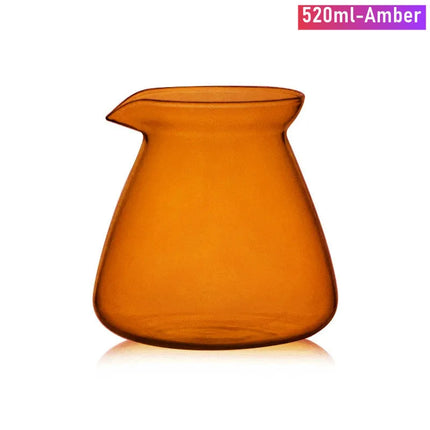 High Borosilicate Glass Coffee Carafe for Pour Over Coffee Maker 7oz/17oz Glass Coffee Pot Blue Amber Grey Clear Coffee Server