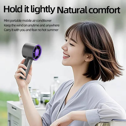 Lenovo Handheld Fan Portable USB Rechargeable Low Noise High Speed Strong Airflow Suitable For Office Outdoor And Commuting Use