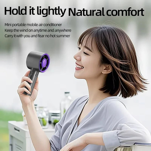 Lenovo Handheld Fan Portable USB Rechargeable Low Noise High Speed Strong Airflow Suitable For Office Outdoor And Commuting Use