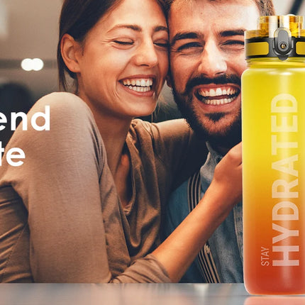 32oz Water Bottle Motivational Sport Water Bottle Leakproof Drinking Bottles Outdoor Sports Travel Kettle Drinking Water Bottle