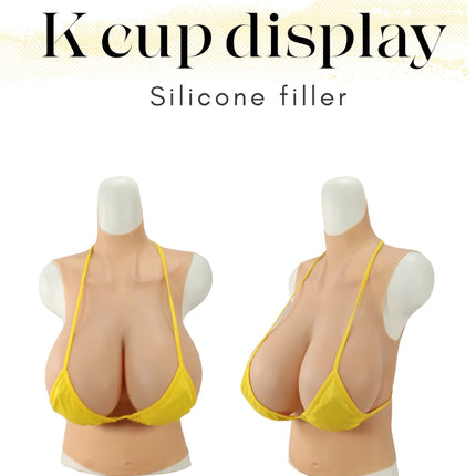 Realistic Silicone Breast Prosthetics for Crossdressing Fake busty boobs Half-Body Style I＆K Cup Comfortable And Natural-Looking