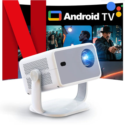 LynCast 4K L018 Projector 800ANSI Native 1080P Auto Focus & Keystone 360° Rotate Android 14 BT5.4 WIFI6 Portable Home Theater