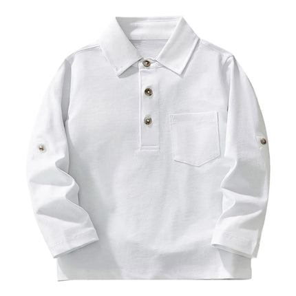 Thermal Shirt Boys Long Sleeve Shirts Kids Casual Button School Shirts With Chest Pocket 3-16 Years Outdoor Wear for Kids