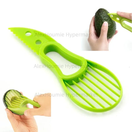3-in-1 Avocado Slicer Shea Corer Butter Fruit Peeler Cutter Pulp Separator Plastic Knife Kitchen Vegetable Tools Home Accessory