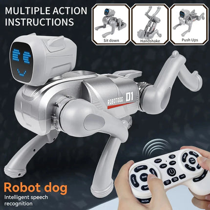New AI Program model robot dog intelligent remote control children remote control toy stunt mechanical pet dog children gift