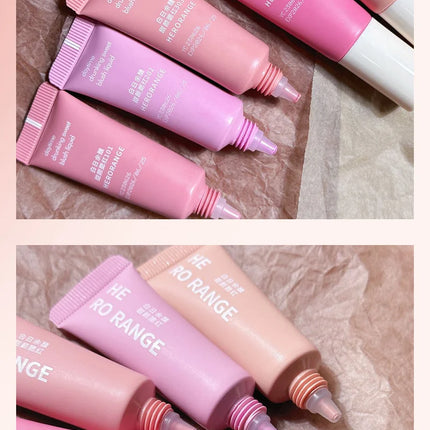 Monochrome Liquid Blusher Lightweight Color Rendering Natural Brighten Matte Rouge Blush Waterproof Facial Contouring Cosmetics