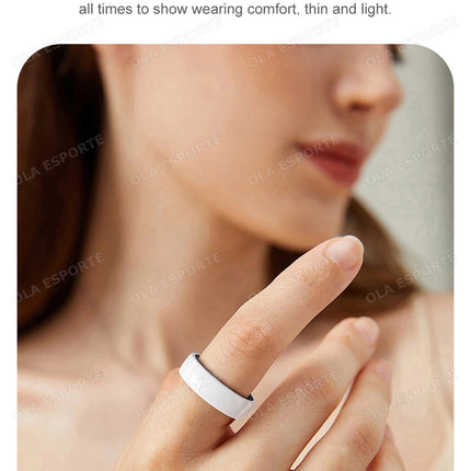 New Smart Ring With Box Heart Rate Stress Monitoring Men Womenes Smartring Gesture Control Waterproof Health Sports Rings 2025