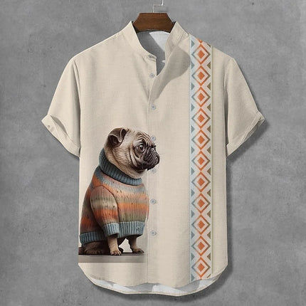 Linen Men's Tops Breathable Fashion Casual Hawaiian Men's Street Outdoor Seaside Beach Men's Tops Light Men's T-Shirt Plus Size